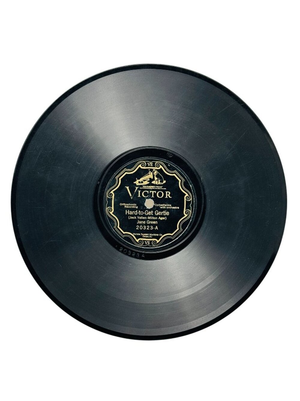 Jane Green Hard-To-Get Gertie 10 Inch Shellac 78 RPM Record Victor 20323 VG